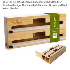 Bamboo Wrap Dispenser with Cutter
